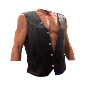 Harley Davidson Inspired Leather Vest